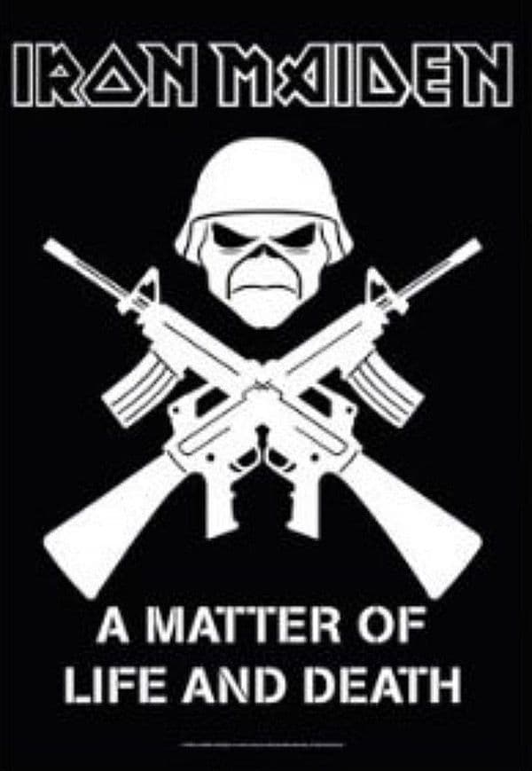 Iron Maiden A Matter Of Life And Death large fabric poster / flag 1100mm x 750mm