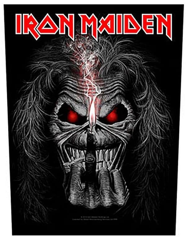 Iron Maiden Eddie Candle Finger large sew-on backpatch (rz)