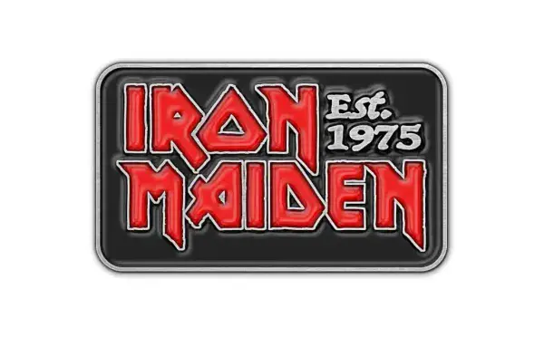 Iron Maiden Est.1975  metal pin badge 40mm x 24mm   (rz)