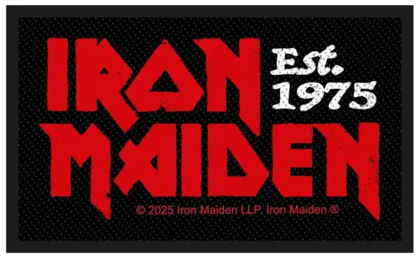 Iron Maiden Est.1975 sew-on cloth patch 100mm x 60mm  (rz)