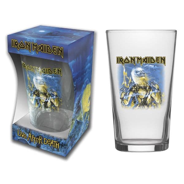 Iron Maiden Live After Death Beer Glass
