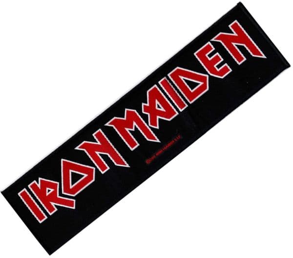 Iron Maiden Logo superstrip sew-on cloth patch  190mm x 50mm (rz)