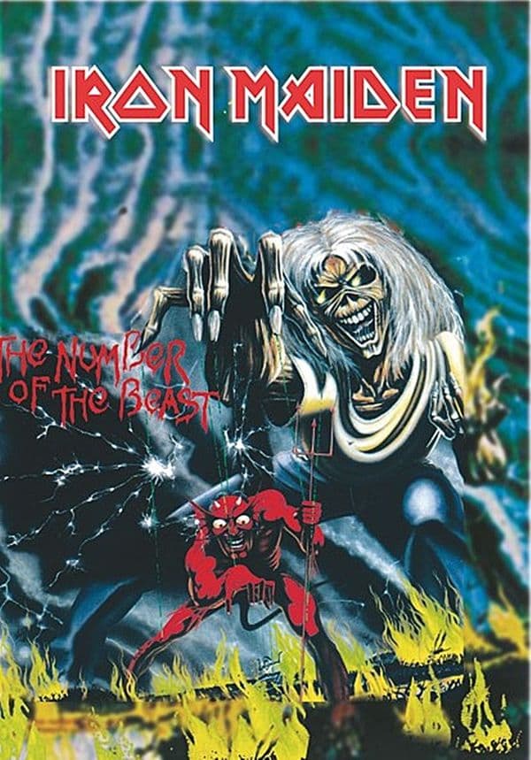 Iron Maiden Number Of The Beast large fabric poster/ flag 1100mm x 700mm (hr)