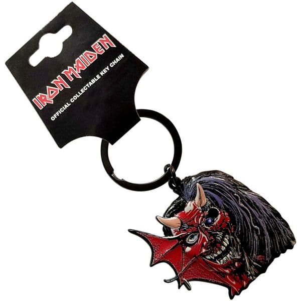 Iron Maiden Purgatory Eddie  shaped zinc alloy keyring 50mm x  45mm