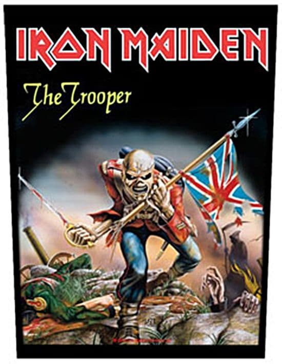 Iron Maiden The Trooper jumbo sized sew-on cloth backpatch 360mm x 300mm (rz)