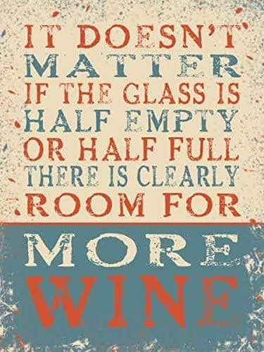 It Doesn't Matter...More Wine  Metal Sign 200mm x 150mm (og)