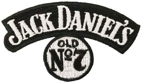 Jack Daniel's Old No.7  shaped iron-on/sew-on cloth patch  75mm x 45mm (os)