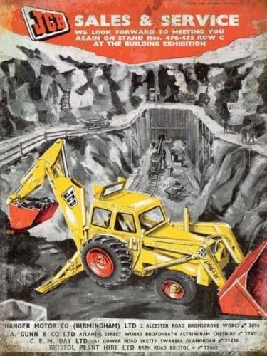 JCB Sales and Service Steel Sign 200mm x 150mm (og)