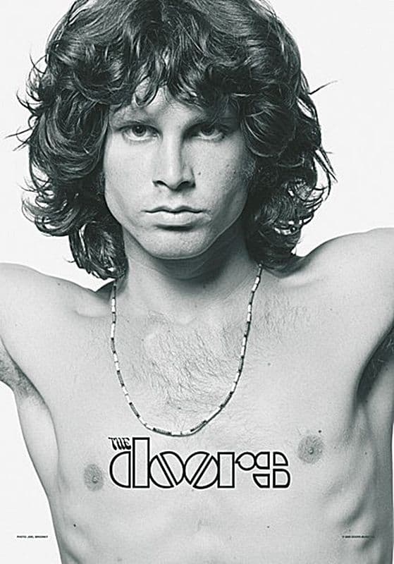 Jim Morrison B&W large fabric poster/ flag 1100mm x 750mm (hr)