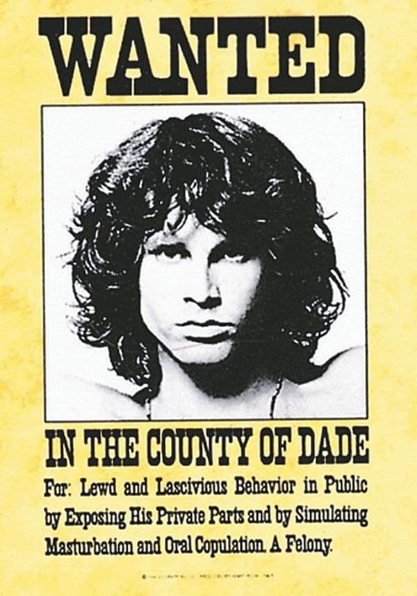 Jim Morrison Doors Wanted large fabric poster/ flag 1100mm x 750mm (hr)