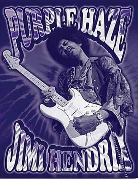 Jimi Hendrix Purple Haze  Metal Sign  405mm x 315mm  (de)