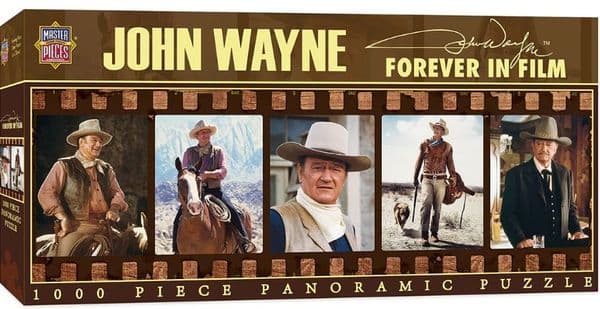 John Wayne  Forever In Film 1000 piece panoramic  jigsaw puzzle 990mm x 330mm  (mpc)