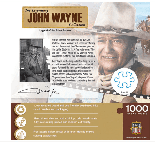 John Wayne Legend of the Silver Screen 1000 piece jigsaw puzzle 680mm x 489mm  (mpc)