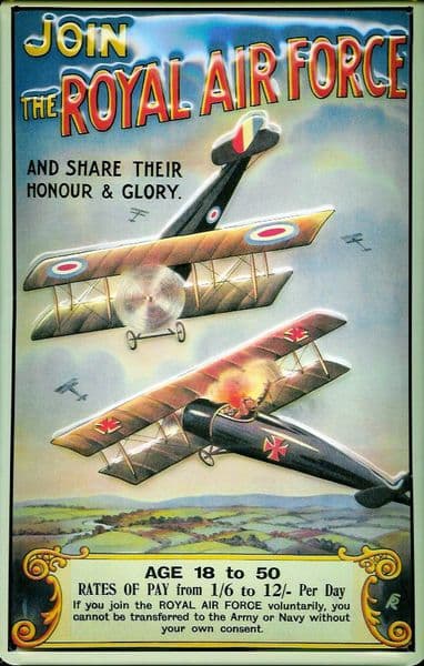 Join The RAF... embossed steel sign (hi 2030 pt)