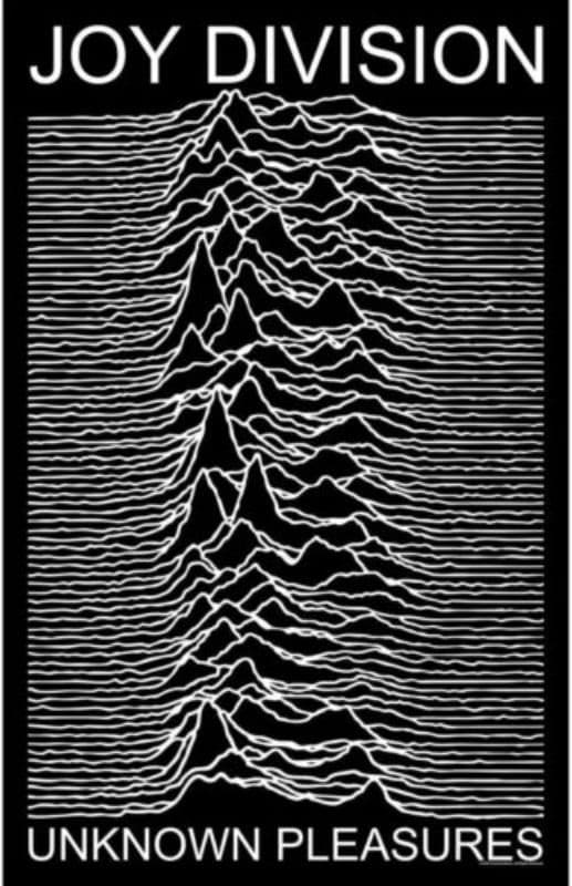 Joy Division Unknown Pleasures large fabric poster / flag 1100mm x 750mm (rz)