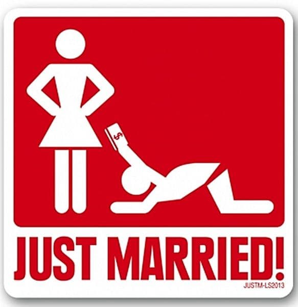 Just Married  drinks mat / coaster (lsh)