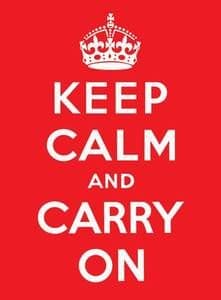 Keep Calm and Carry On metal sign   380mm x 300mm   (fd)