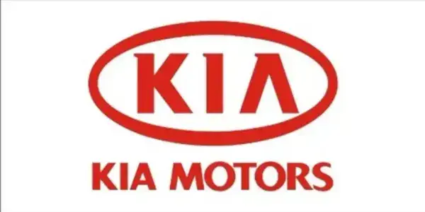 Kia Motors flag red on white landscape 1500mm x 900mm