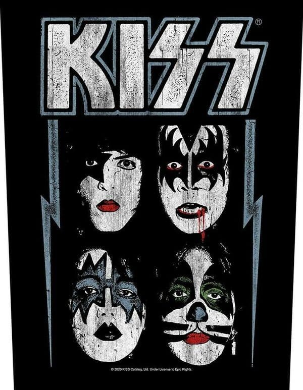 Kiss Dynasty Faces jumbo sized sew-on cloth backpatch 360mm x 290mm (rz)