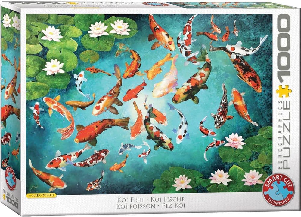 Koi Carp Fish 1000 piece jigsaw puzzle by Eurographics pz