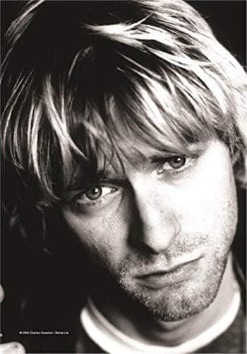 Kurt Cobain Nirvana Close Up large fabric poster/ flag 1100mm x 750mm
