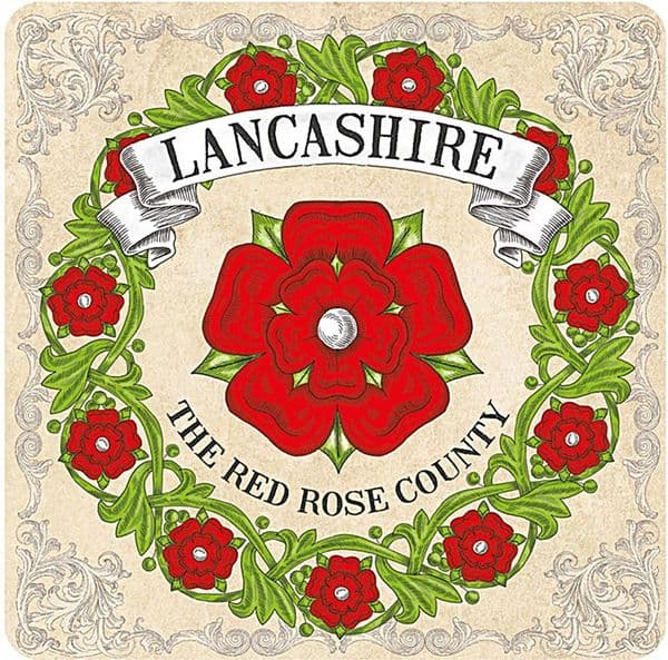 Lancashire Rose  Melamine drinks mat / coaster