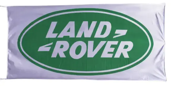 Land Rover Logo Green / White landscape 1500mm x 900mm