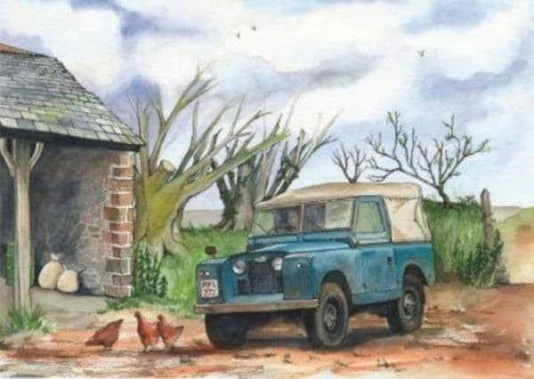 Land Rover Series 2 by Sue Podbery 1000 piece jigsaw puzzle 690mm x 480mm