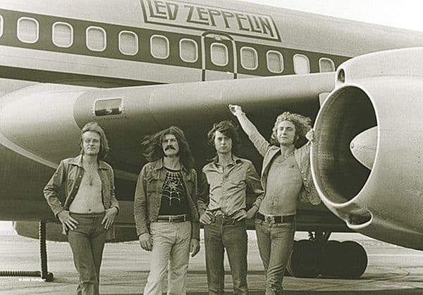 Led Zeppelin Aeroplane large fabric poster/ flag 1100mm x 750mm (hr)