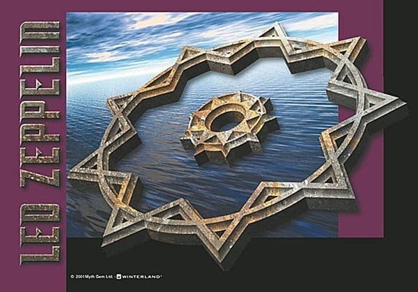 Led Zeppelin Star large fabric poster / flag 1100mm x 750mm (hr)
