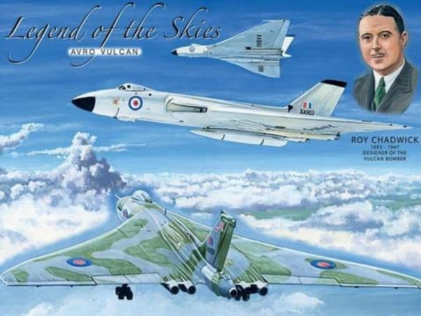 Legend of the Skies Avro Vulcan Large Steel Sign  400mm x 300mm (og)