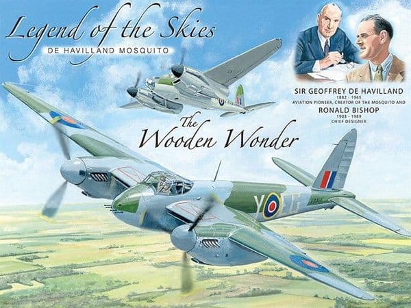 Legend Of The Skies De Havilland Mosquito metal sign  200mm x 150mm (og)
