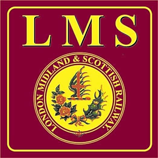 London Midland & Scottish LMS Logo enamelled steel wall sign 150mm x 150mm