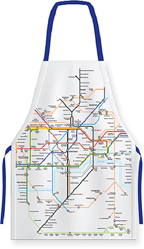 London Underground Map 100% Cotton Apron  820mm x 680mm (gwc)
