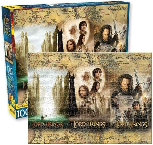 Lord of the Rings Movie Posters Triptych 1000 piece jigsaw puzzle 510mm x 710mm
