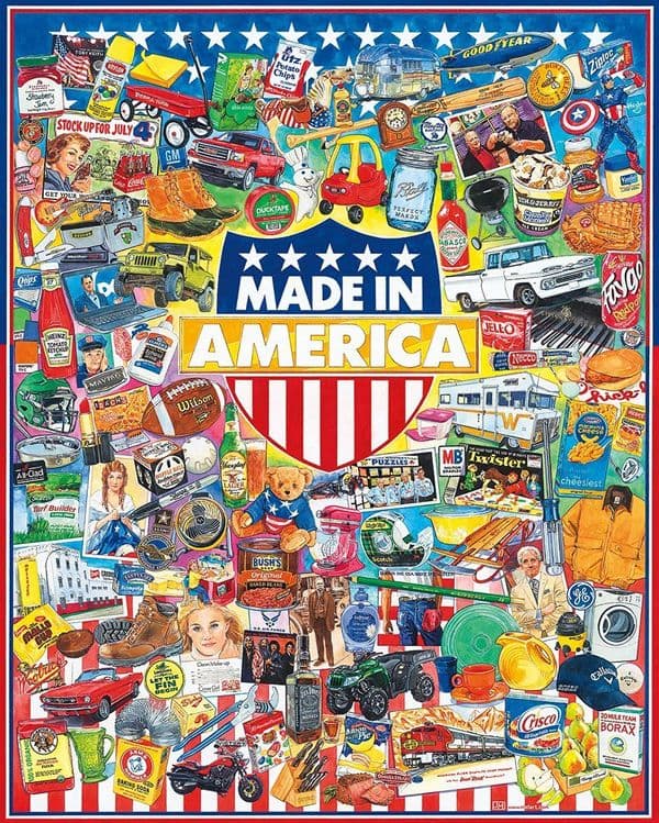 Made In America 1000 piece jigsaw puzzle by White Mountain 760mm x 610mm (wmp)