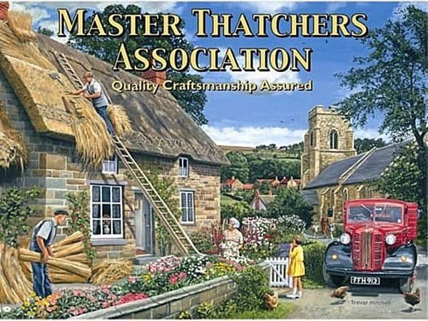 Master Thatchers Association small steel sign 200mm x 150mm (og)