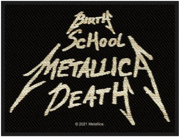 Metallica Birth School Metallica Death sew-on cloth patch 100mm x 75mm (rz)