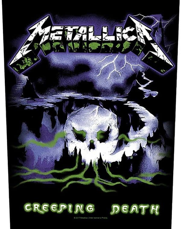 Metallica Creeping Death jumbo sized sew-on cloth backpatch (rz)