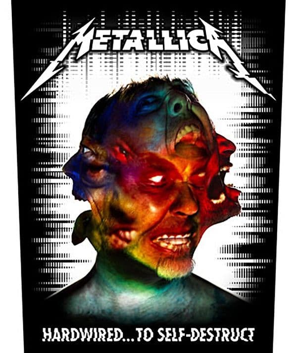 Metallica Hardwired to Self-Destruct jumbo sized sew-on cloth backpatch 360mm x 300mm (rz)
