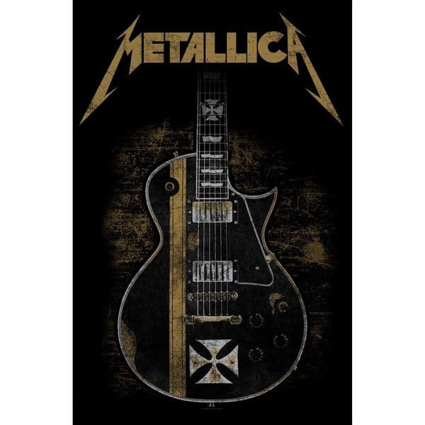 Metallica Hetfield Guitar large fabric poster / flag 1100mm x 750mm (rz)