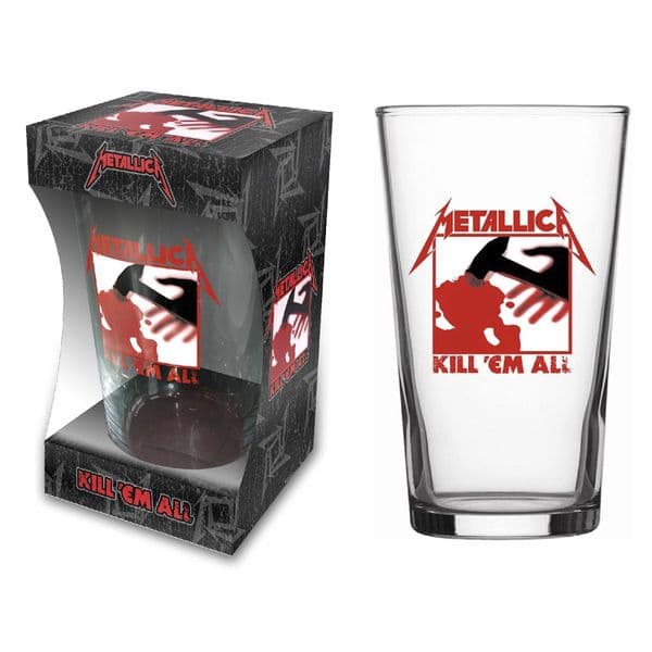Metallica Kill 'Em All Pint/ Beer Glass (rz)