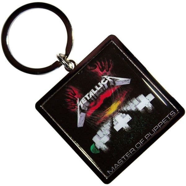 Metallica Master of Puppets LP Cover zinc alloy 44mm square keyring