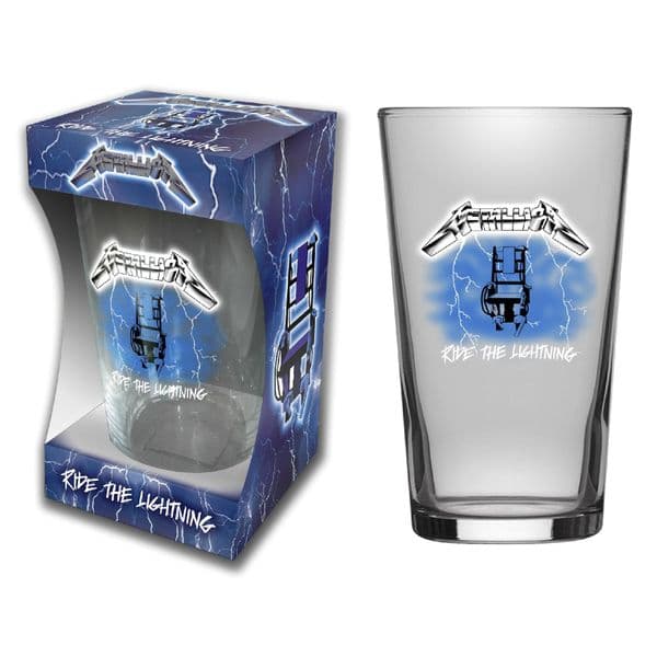 Metallica Ride The Lightning Beer Pint Glass