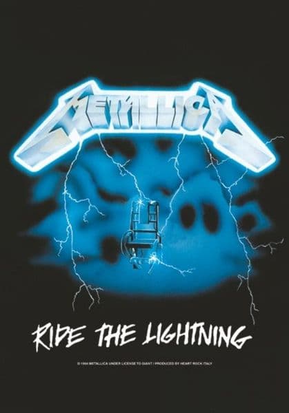 Metallica Ride The Lightning large fabric poster/ flag 1100mm x 700mm