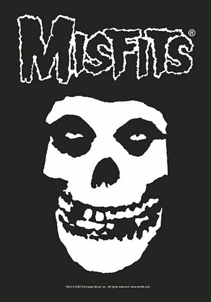 Misfits Skull large fabric poster/ flag 1100mm x 750mm