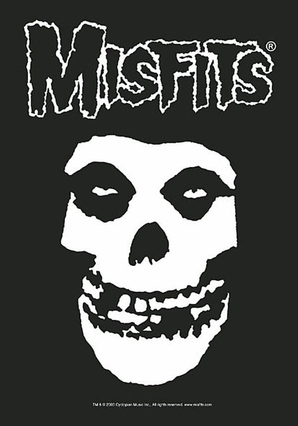 Misfits Skull large fabric poster/ flag 1100mm x 750mm (hr)