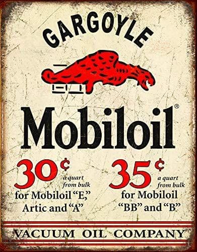 Mobil Oil Sign Enamel Sign Mobiloil, 1968 | Retro Station