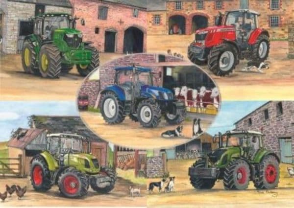 Modern Tractors Future Classics 1000 piece jigsaw puzzle 690mm x 480mm