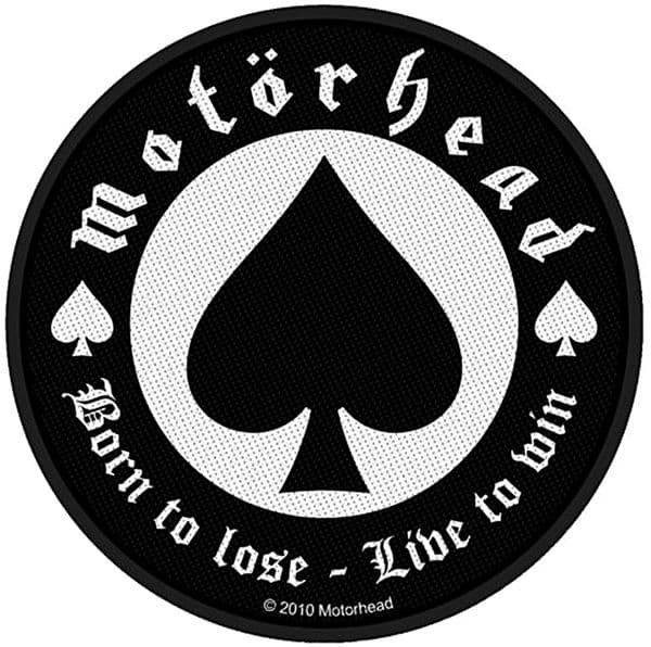 Motorhead Born To Lose round sew-on cloth patch   90mm diameter  (rz)